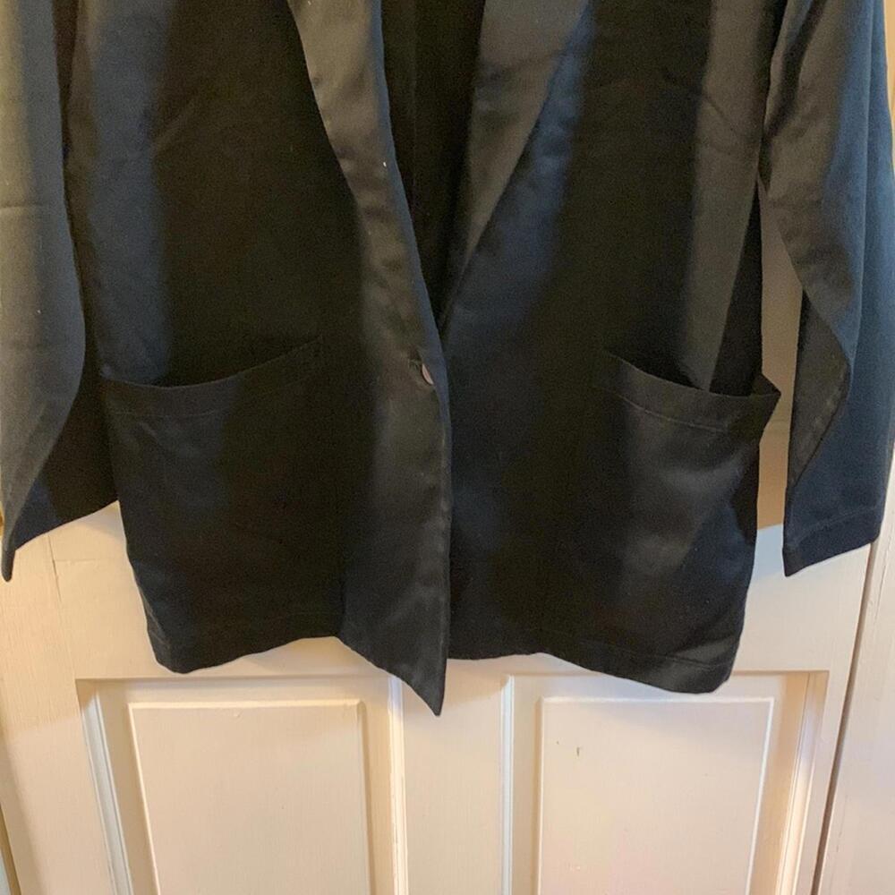 Paula Saker black dress coat size 10 - Picture 3 of 4